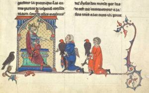 sketch from the 1240s, De Arte Venandi cum Avibus