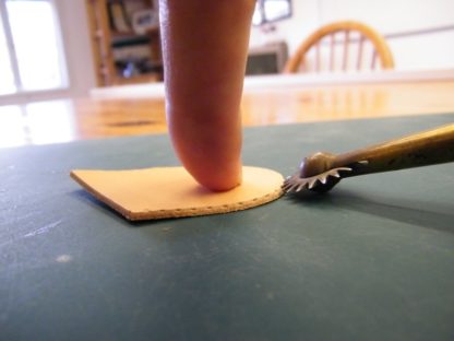 Marking side panel during a workshop at The Falconry School
